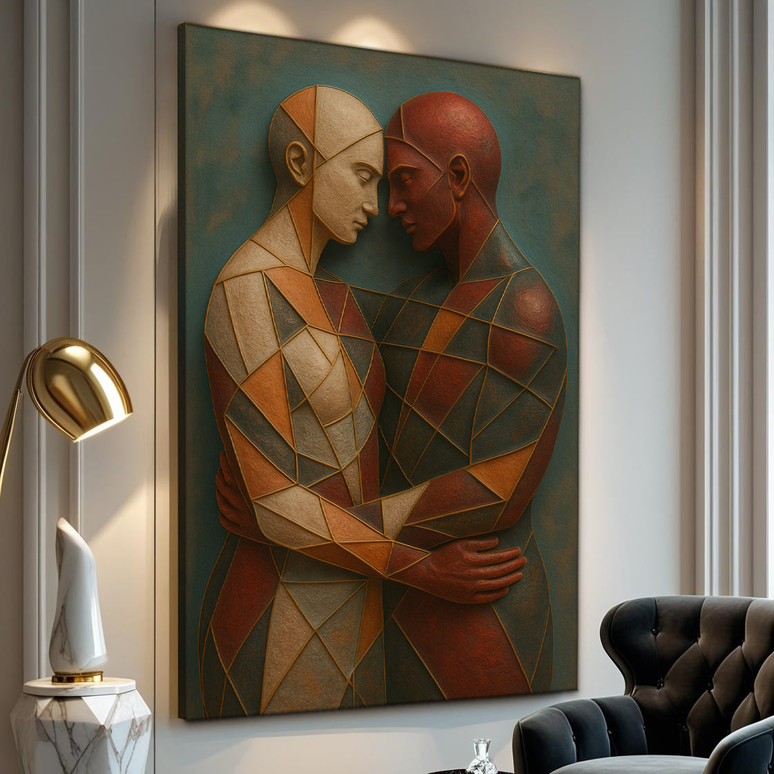 Embrace of Geometry Abstract Wall Art III, photo 4 of 10