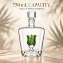 Tequila Decanter With Agave Plant,  25 Ounce Bottle
