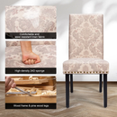 Set of 2 Fabric Upholstered Dining Chairs with Nailhead by LJGDeals