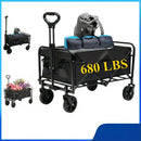 680LBS Heavy Duty Folding Wagon Cart All Terrain Garden Beach Utility Cart by 2Dropme