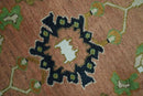 Peach, Blue and Green Traditional Oushak hand knotted 8x10 wool area rug by The Rug Decor