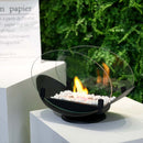 24.5 cm High Portable Tabletop Fireplace | Ventless Bio-Ethanol Fire Pit for Indoor & Outdoor Use | Elegant Decorative Flame by JHY DESIGN