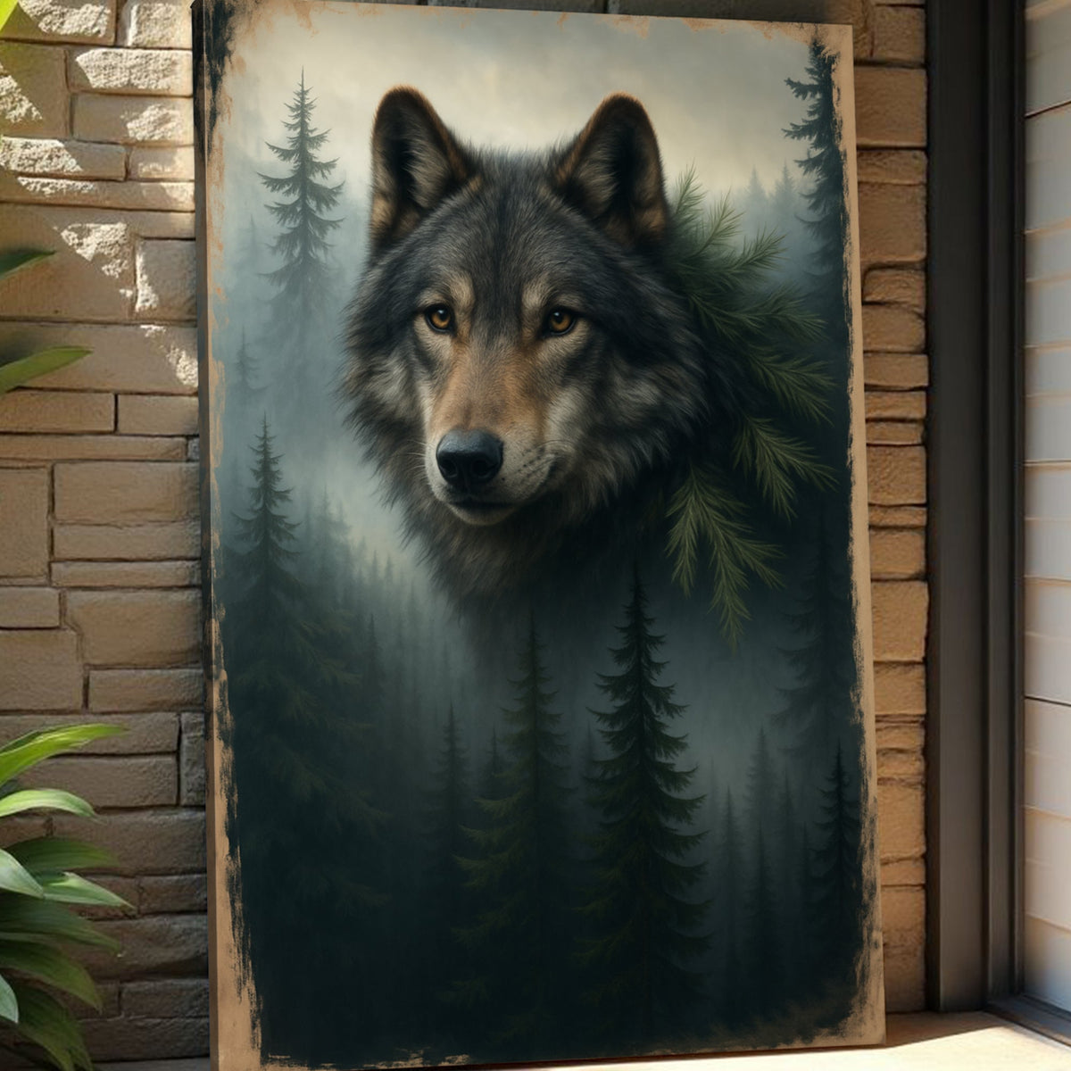 Wolf Double Exposure Wall Art V, photo 5 of 10