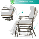 2 Pieces Patio Swing Single Glider Chair Rocking Seating by LJGDeals