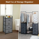 3-in-1 Portable Multifunctional Dresser with 8 Fabric Drawers and Metal Rack by LJGDeals