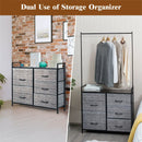 5 Fabric Drawers Dresser with Metal Frame and Wooden Top by LJGDeals
