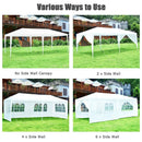 10 x 20 Feet 6 Sidewalls Canopy Tent with Carry Bag-White by LJGDeals