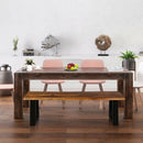 Solid Acacia Wood Patio Bench Dining Bench Seating Chair by LJGDeals