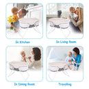 Portable Newborn Rocking Foldaway Baby Bassinet Crib-Gray
