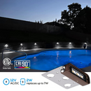 ELA02 8-Pack 4 Inch 2W 2700K/5000K LED Retaining Wall Lights, Hardscape 12V Low Voltage Landscape Lights