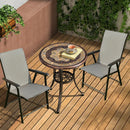 Set of 2 Outdoor Patio Folding Chairs-Gray by LJGDeals