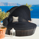 Patio Round Daybed Rattan Furniture Sets with Canopy by LJGDeals
