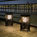 10.5'' High Solar Lantern Outdoor Table Lamp Black 2Pcs by JHY DESIGN