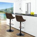 Set of 2 Adjustable Bar Stools with Backrest and Footrest by LJGDeals