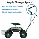 Extendable Handle Garden Cart Rolling Wagon Scooter by LJGDeals