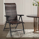 2 Pieces Patio Rattan Folding Reclining Chair by LJGDeals