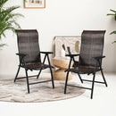 Patio Rattan Folding Chair with Armrest by LJGDeals