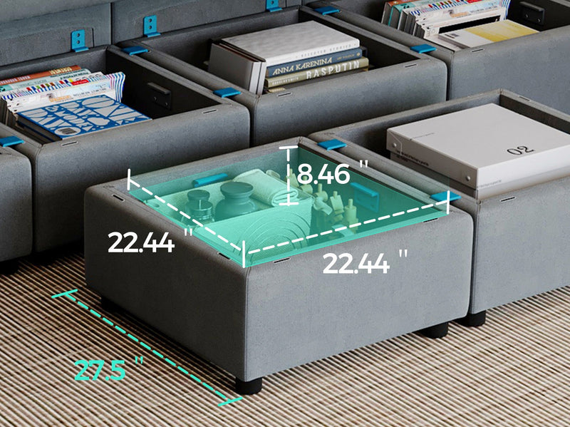 RUBIK III  6 Seats with 4 Ottomans