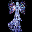 5.2 FT Lighted Angel Christmas Decoration 3D Glittering Halo Angel with Flute by LJGDeals
