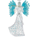 5.2 FT Lighted Angel Christmas Decoration 3D Glittering Halo Angel with Flute by LJGDeals