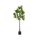 Artificial Lemon Tree 2.6/4/5.2 Feet Tall Fake Lemon Plant wuth Lemon Fruits by LJGDeals