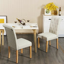 2 Pieces Tufted Dining Chair Set with Adjustable Anti-Slip Foot Pads by LJGDeals