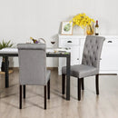 2 Pieces Tufted Dining Chair Set with Adjustable Anti-Slip Foot Pads by LJGDeals