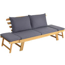 Adjustable Patio Convertible Sofa with Thick Cushion by LJGDeals