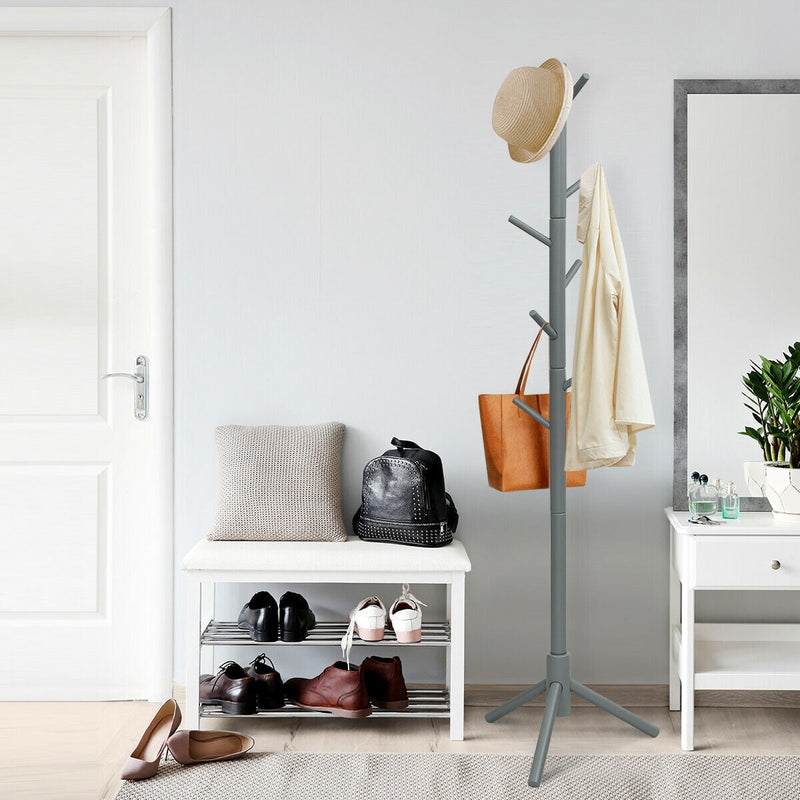 2 Heights Wooden Coat Rack with 8 Hooks, photo 4 of 16