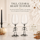 Stemmed Skeleton Wine Glass Set of 2