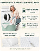 LX5 4-Piece Support for Shoulder & Upper Body Rest, Orthopedic Bed Wedge Pillow Set, Pebble White