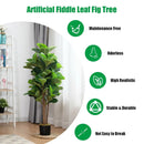 4 Feet Artificial Fiddle Leaf Fig Tree Decorative Planter by LJGDeals