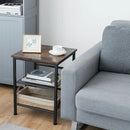 3-Tier Industrial End Table with Mesh Shelves and Adjustable Shelves by LJGDeals