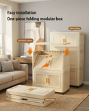 2-6 Layer Foldable Rolling Storage Bin Cabinet | Large Capacity Closet Organizer by 2Dropme