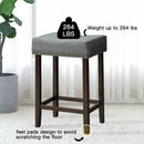 Set of 2 Nailhead Saddle Bar Stools 24 Inch Height by LJGDeals