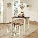Counter Height Pub Table with 2 Saddle Bar Stools by LJGDeals
