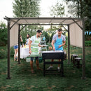 10 x 10 Feet Metal Frame Patio Furniture Shelter-Beige by LJGDeals