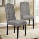 Set of 2 Tufted Upholstered Dining Chairs by LJGDeals