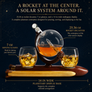 Rocket Whiskey Decanter Set, Planets Globe Decanter