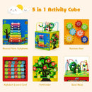 5-in-1 Wooden Activity Cube Toy by LJGDeals