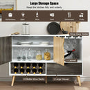 Mid-Century Buffet Sideboard Wooden Storage Cabinet by LJGDeals
