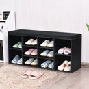 10-Cube Organizer Shoe Storage Bench with Cushion for Entryway by LJGDeals