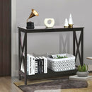 2-Tier Console X-Design Sofa Side Accent Table by LJGDeals
