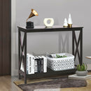 2-Tier Console X-Design Sofa Side Accent Table by DirectDeals