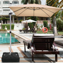 260 lbs Offset Patio Umbrella Base with Wheels Sand Water Filled by LJGDeals