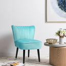 Set of 2 Upholstered Modern Leisure Club Chairs with Solid Wood Legs by LJGDeals