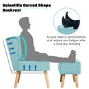 Modern Accent Chair Ottoman Set with Footstool by LJGDeals
