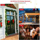 9 Feet Pre-Lit Artificial Christmas Garland with LED Lights by LJGDeals
