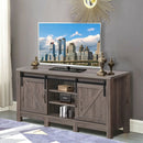 55 Inch TV Sliding Barn Door Entertainment Center with Adjustable Shelves by LJGDeals