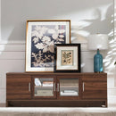 Media Entertainment TV Stand for TVs up to 70 Inches with Adjustable Shelf-Walnut by LJGDeals